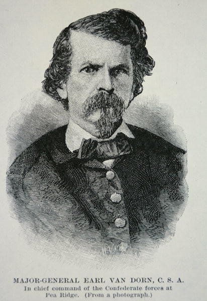 Portræt af generalmajor Earl Van Dorn (litho) af American School