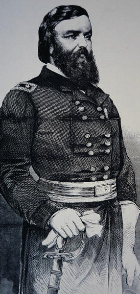 Portræt af generalmajor John Pope (litho) af American School