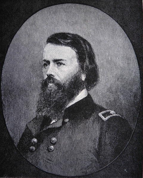 Portræt af generalmajor John Pope (litho) af American School