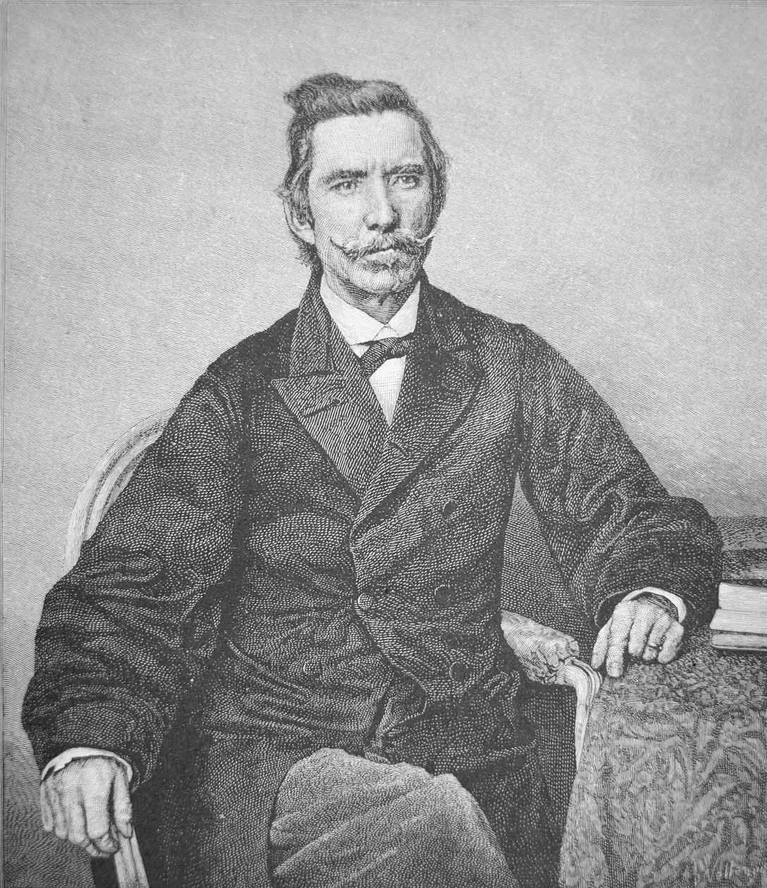 Portræt af kontreadmiral Semmes (1809-77), kaptajn for konfødererede raider Alabama (litho) af American School