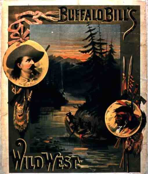 Plakat med reklame for "Buffalo Bill