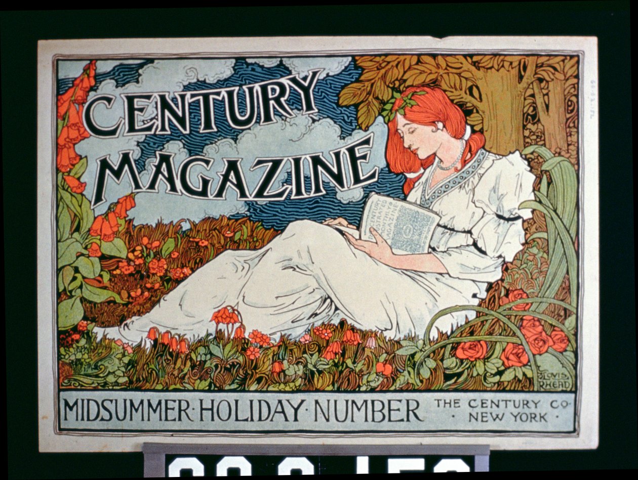 Plakatannoncering Century Magazine, Midsummer Holiday Number, New York af American School