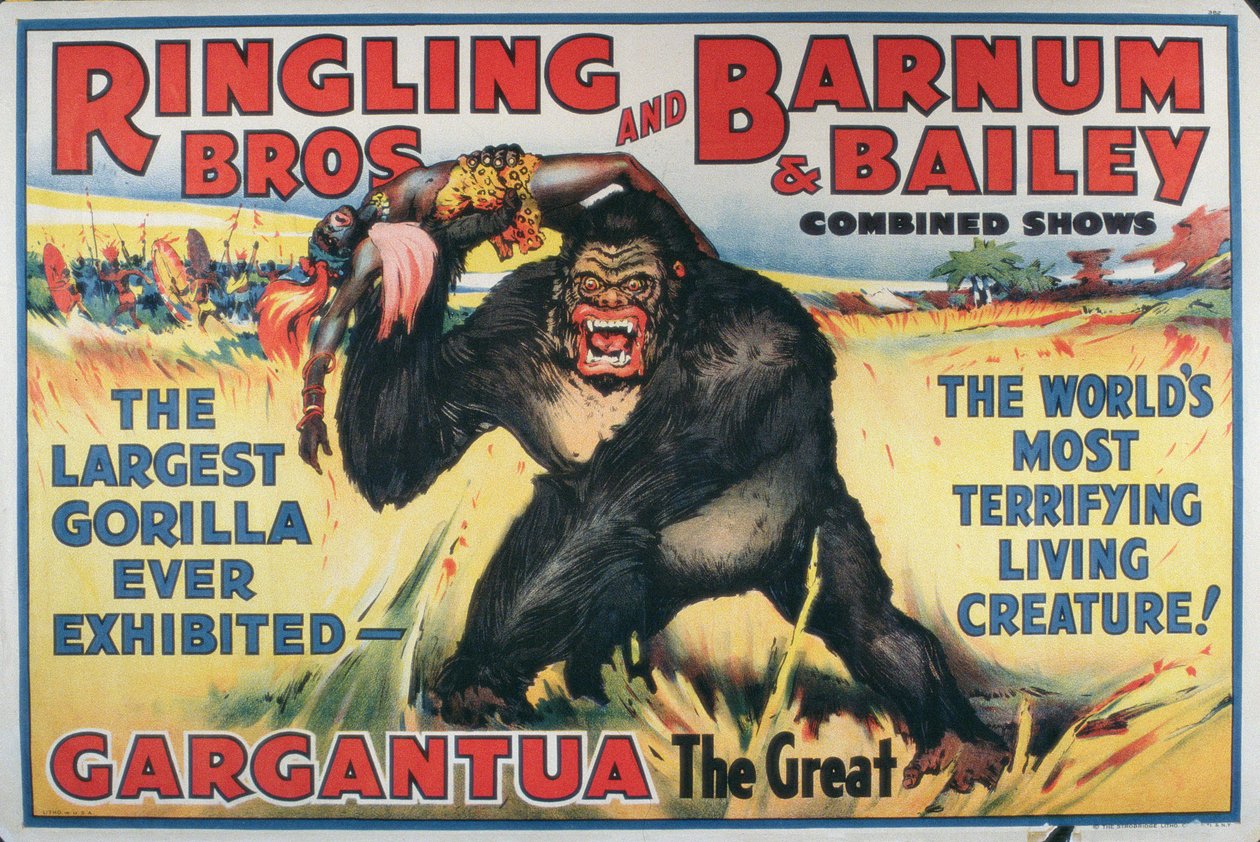 Plakat, der reklamerer for Gargantua den Store ved 