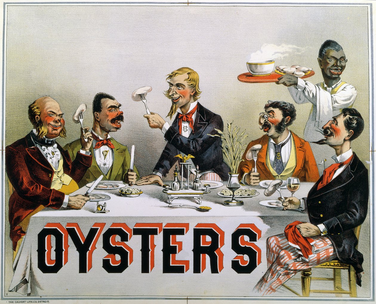 Plakat reklame for østers af American School
