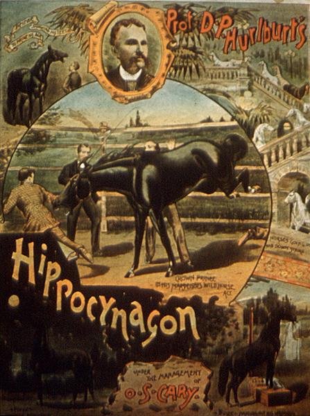 Plakat, der reklamerer for professor D. H. Hurlburts 
