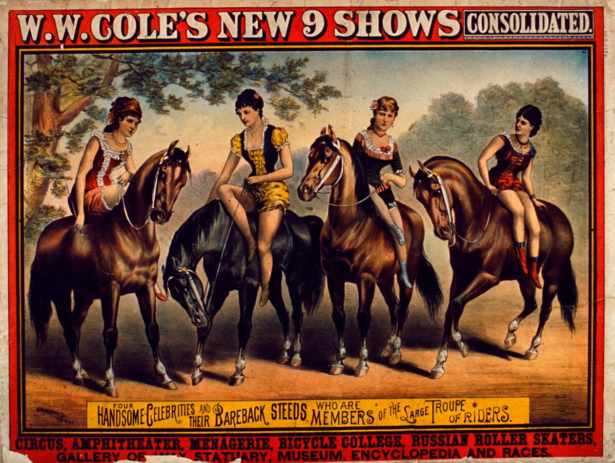 Plakatannoncering W.W. Coles New 9 Shows konsolideret af American School