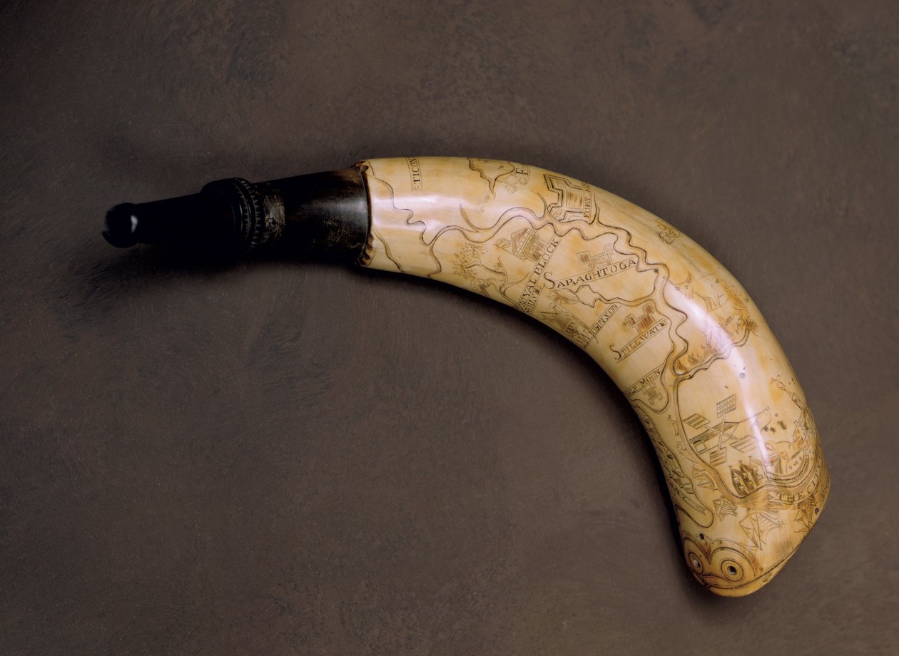 Pulverhorn, fra den franske og indiske krig (horn) af American School