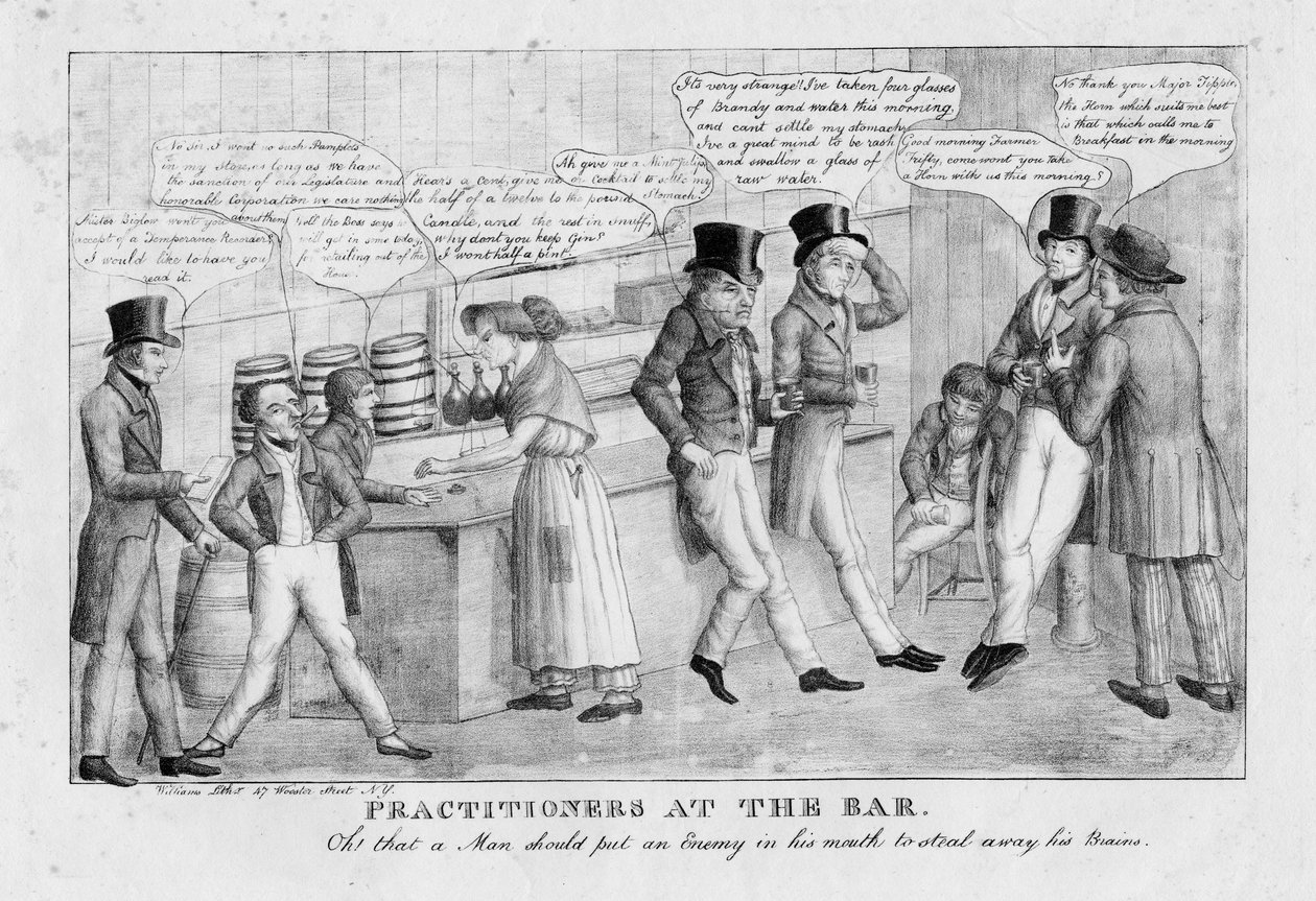 Udøvere ved baren, ca. 1834 af American School