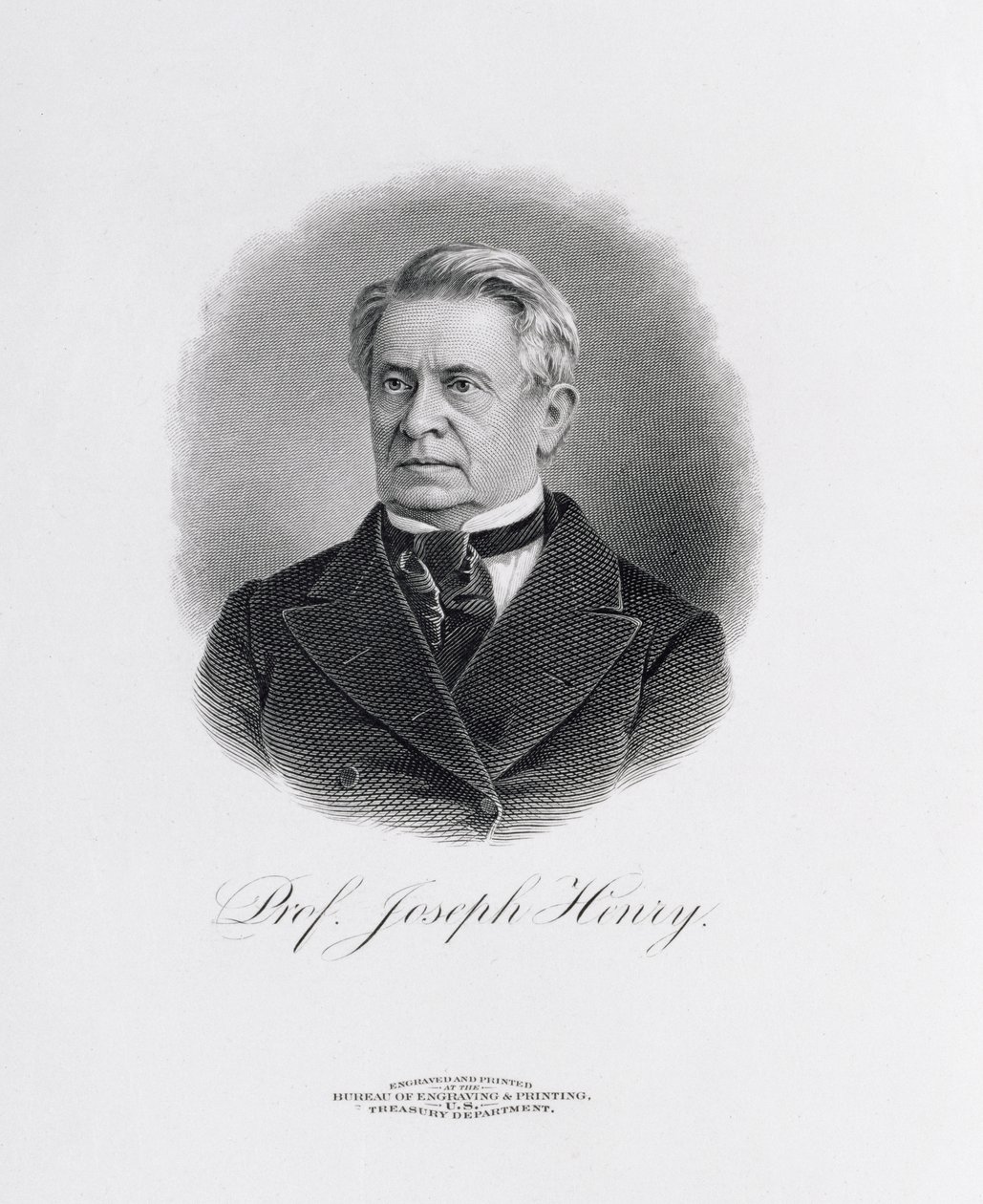 Professor Joseph Henry (1797-1878) fra en frontispice til A Memorial of Joseph Henry, Washington, 1880 af American School