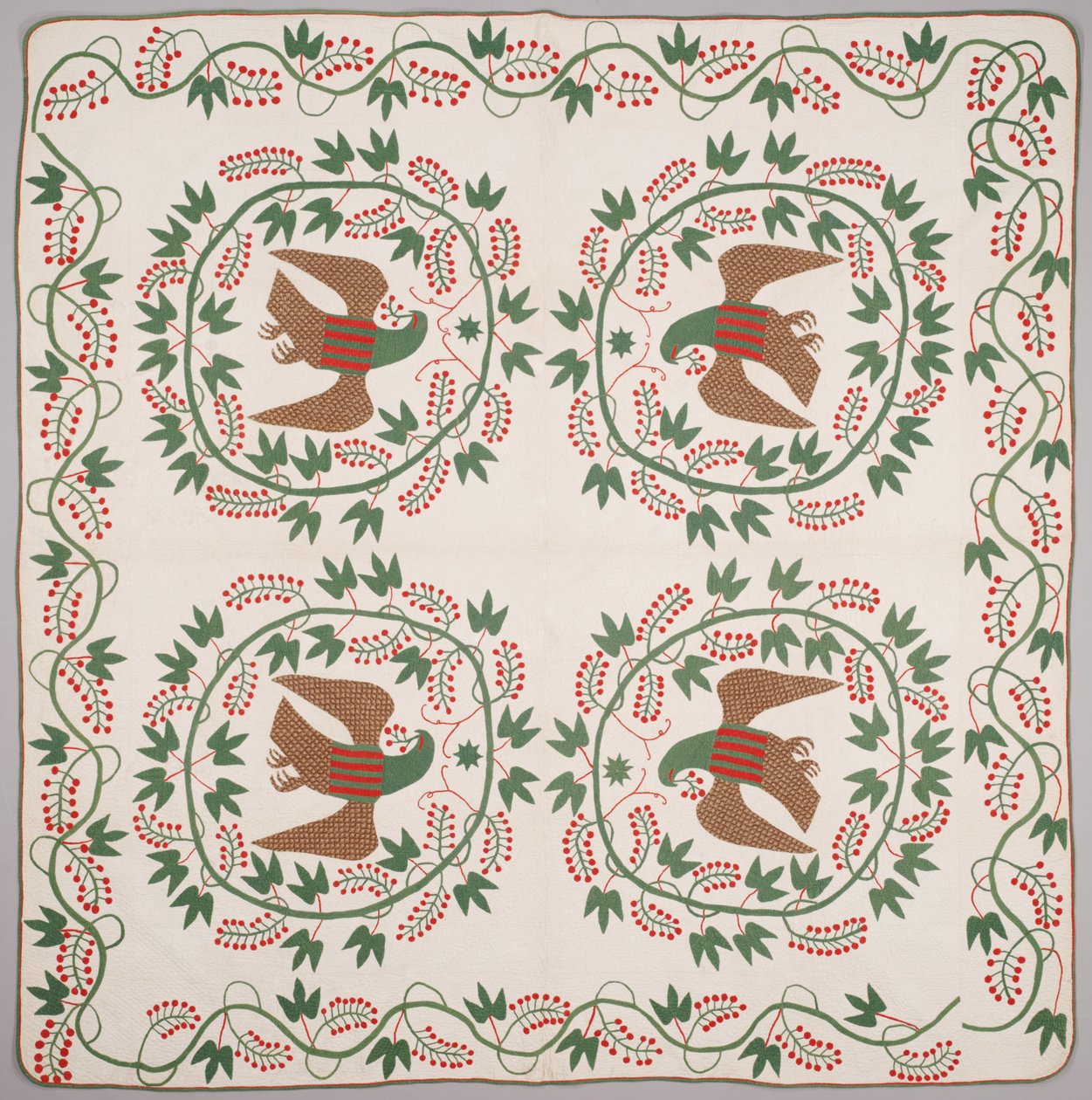 Dyne, ca. 1840-50 (appliceret bomuld) af American School