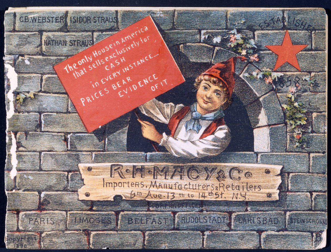 R.H. Macy & Co. Importører, producenter og forhandlere [katalogforside], 1890 af American School