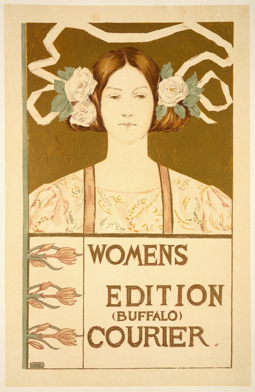 Gengivelse af en plakat, der reklamerer for Womens-udgaven Buffalo Courier af American School