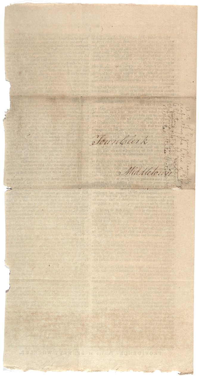 Resolutioner, der udskriver NYS forslag til ændringer af forfatningen, oktober 1788 af American School