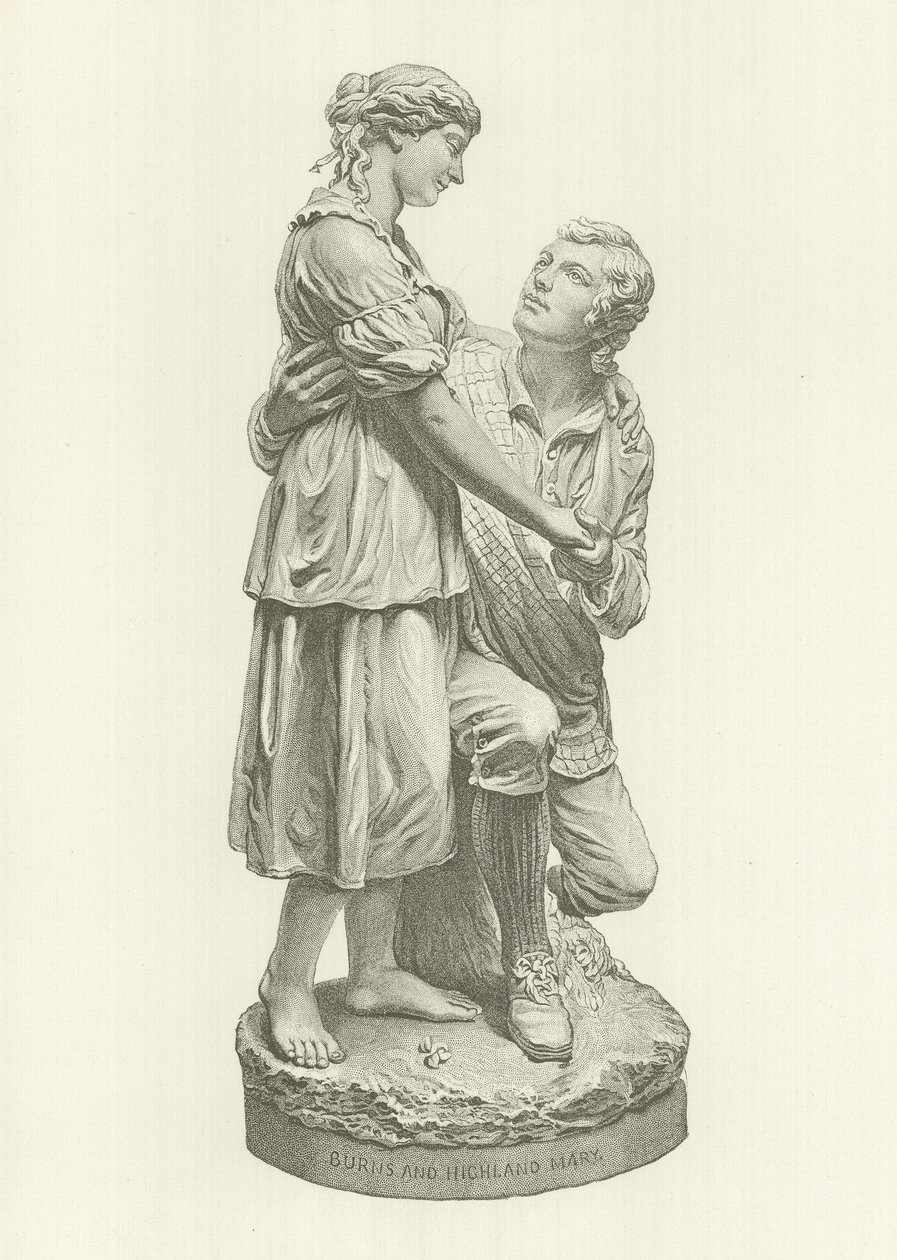 Robert Burns og Highland Mary (kobberstik) af American School