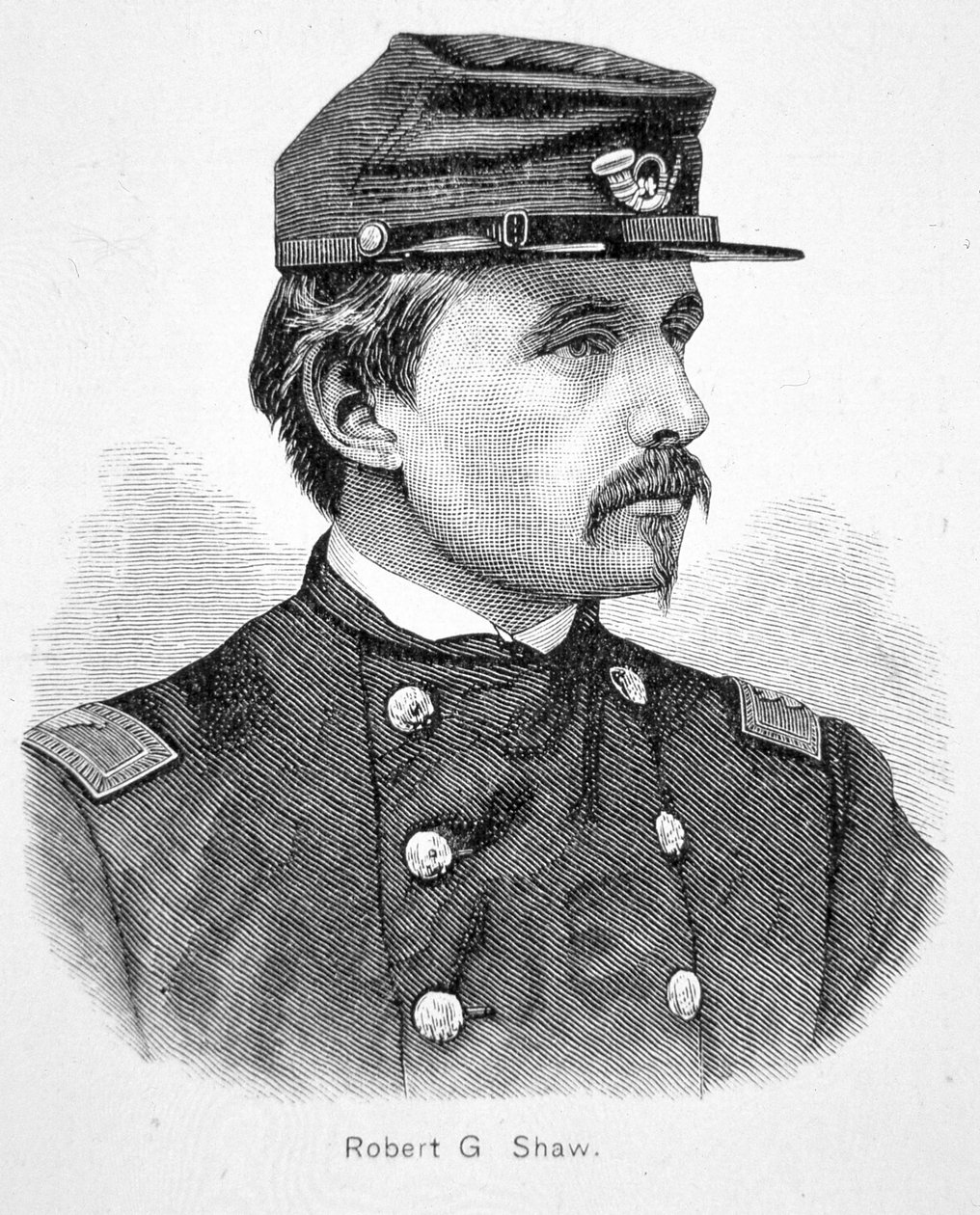 Robert Gould Shaw (1837-63) (gravering) af American School