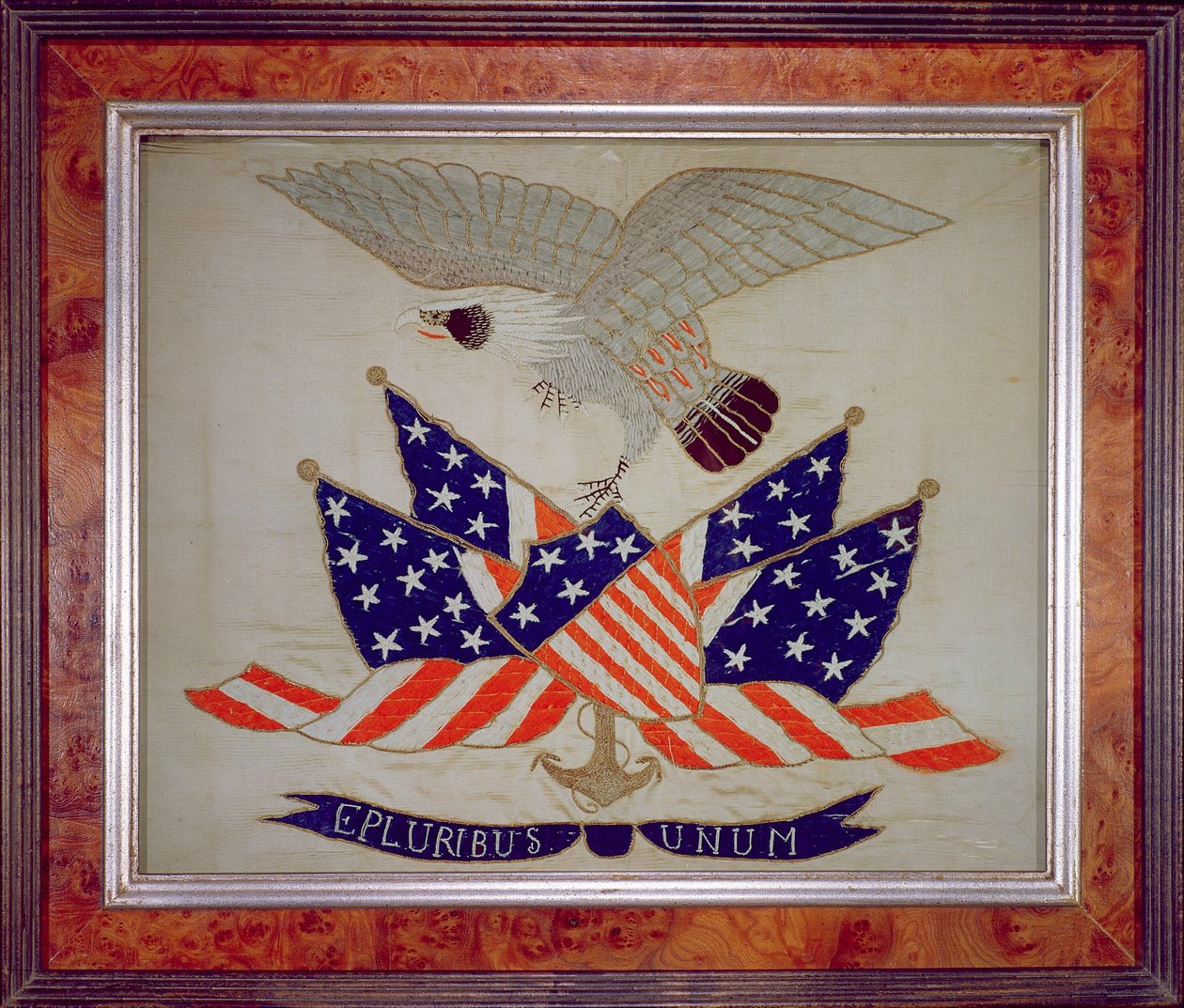 Segl fra Amerikas Forenede Stater, ca. 1840 (broderi) af American School
