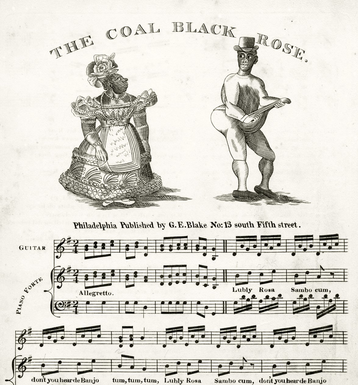 Noder til The Coal Black Rose af American School
