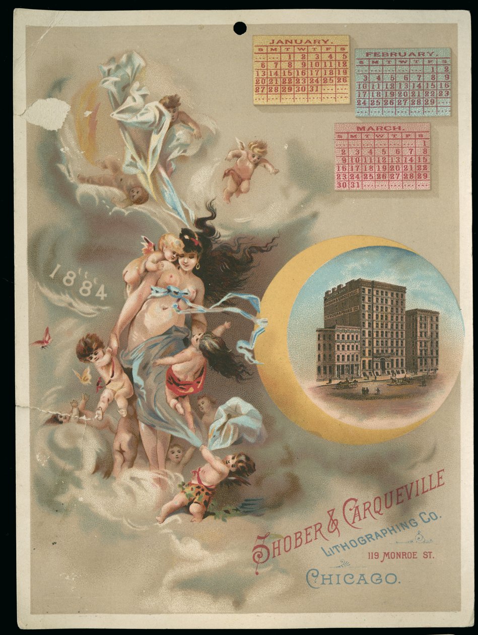 Shober & Carqueville Trade Card af American School