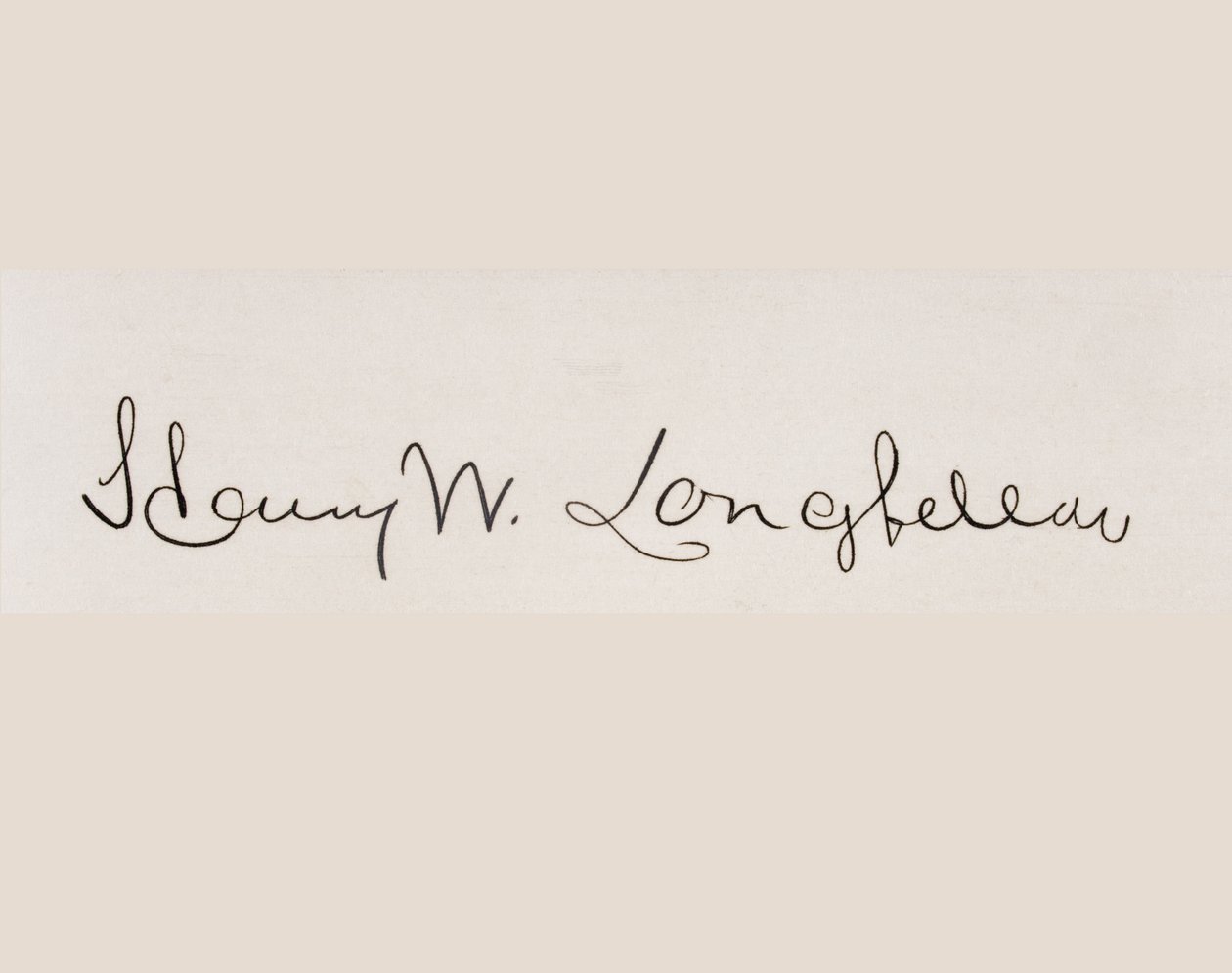 Underskrift af Henry Wadsworth Longfellow af American School