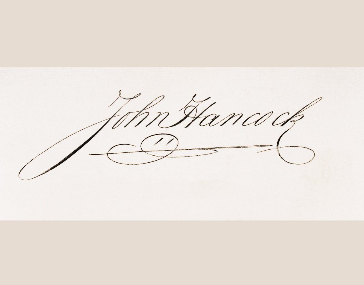 Signatur af John Hancock af American School