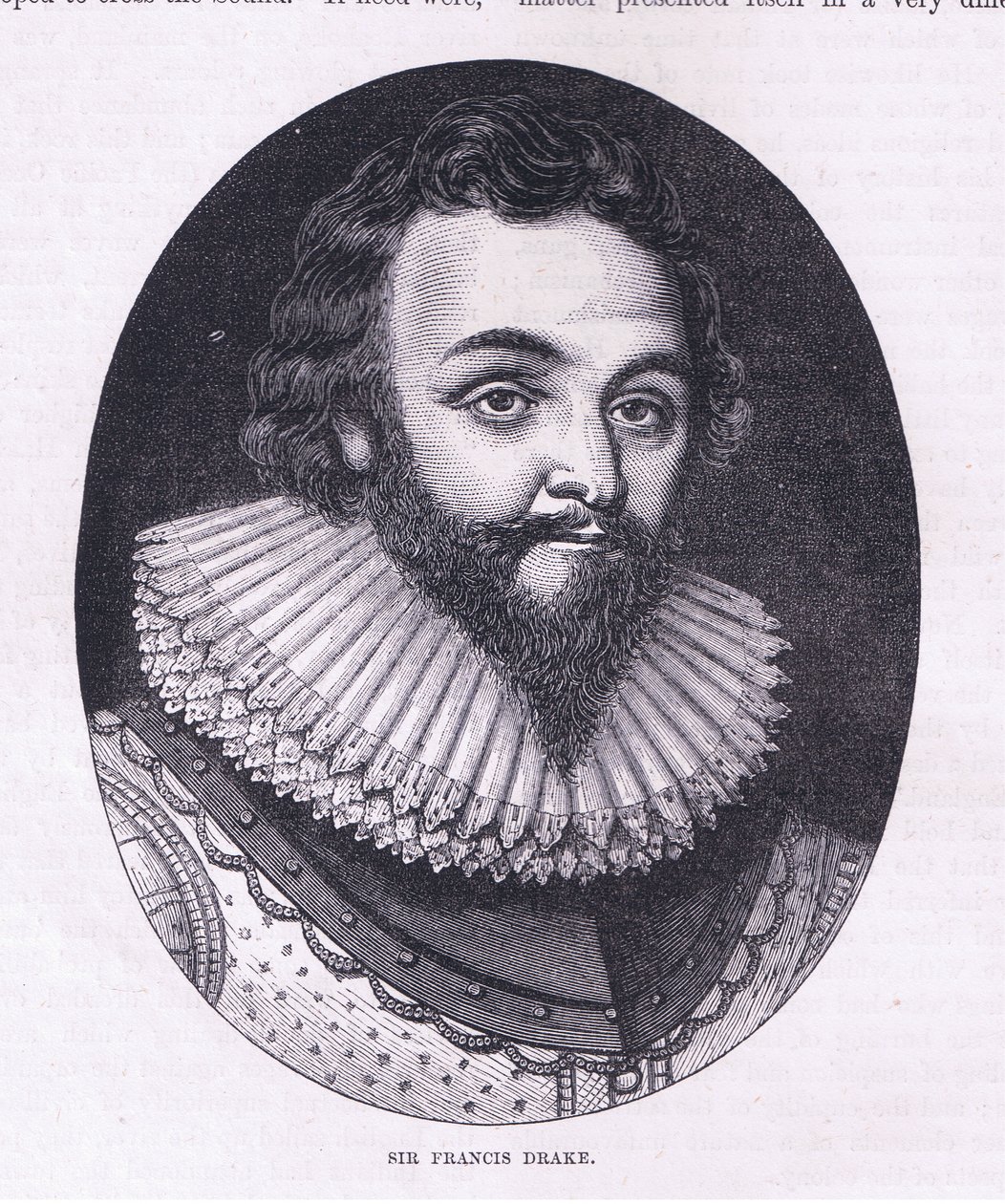 Sir Francis Drake, illustration fra Cassell