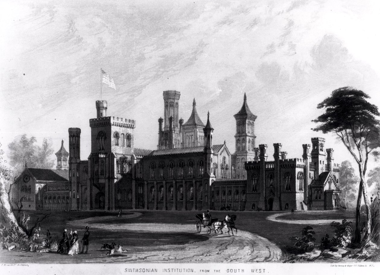 Smithsonian Institution fra det sydvestlige, fra 