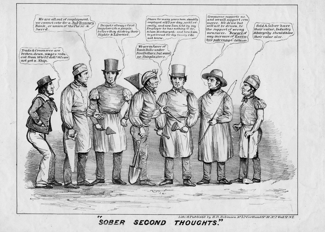 Sober second thoughts, udgivet af H R Robinson, New York, 1839, af American School