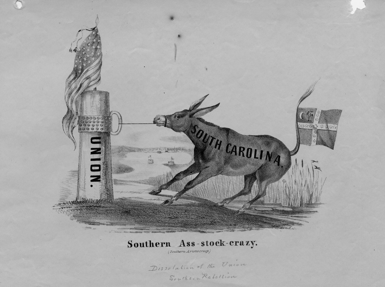 Southern ass-stock-crazy, udgivet af John T. Ruoff, New York, ca. 1861 af American School