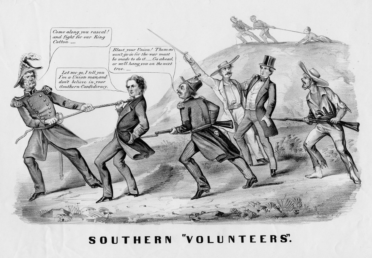 Southern volunteers, udgivet af Currier & Ives, New York, ca. 1862 af American School