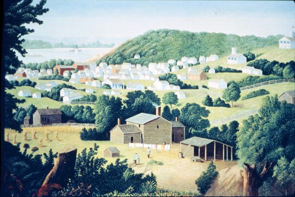 St Joseph, Missouri, hjemsted for fredløs Jesse Woodson James (1847-82) ca. 1865 af American School