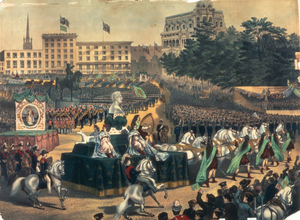 St. Patricks Day Parade i Amerika, Union Square, 1870