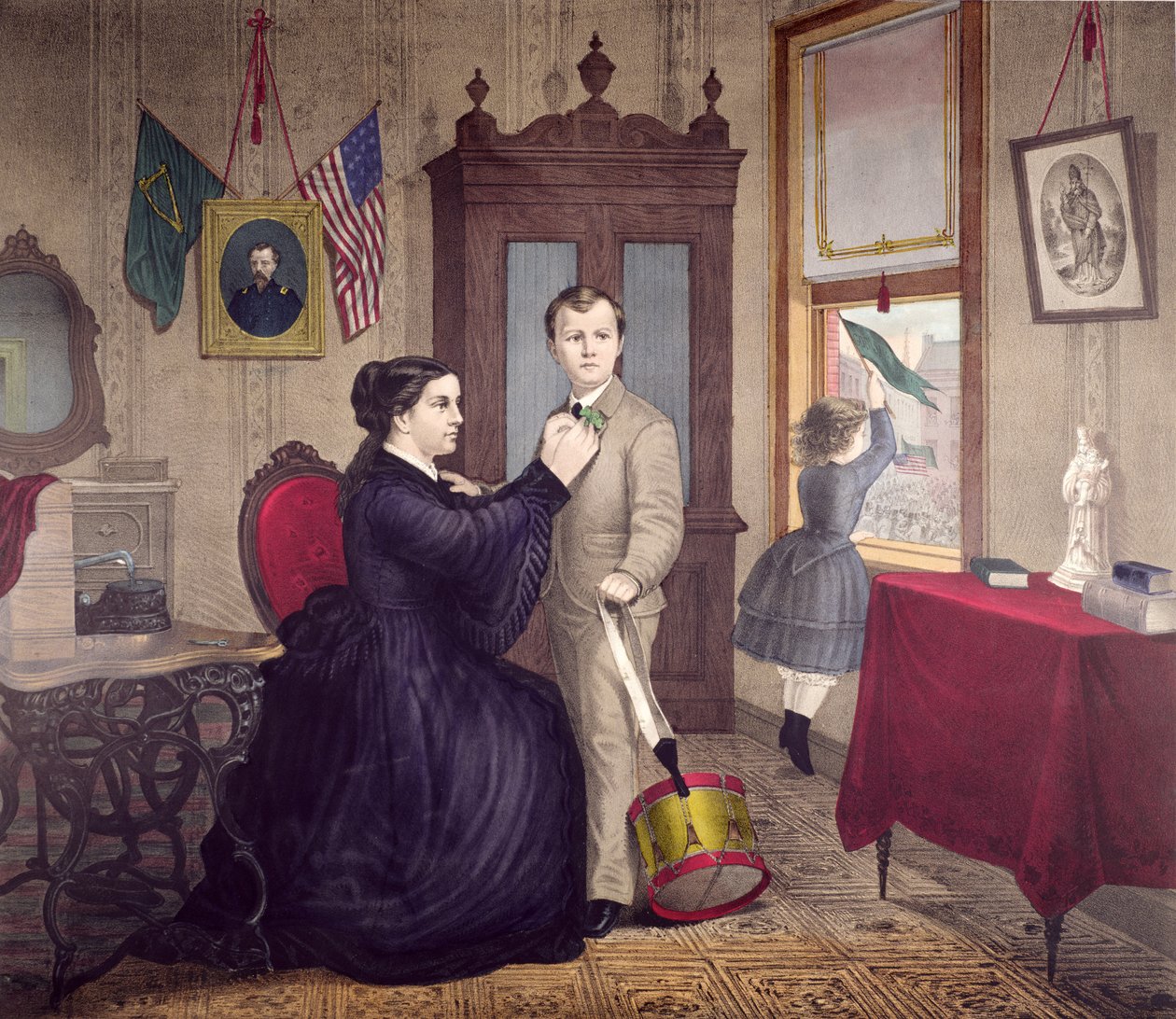 St. Patricks Day in America, udgivet af Duval and Hunter, Philadelphia, 1872 af American School