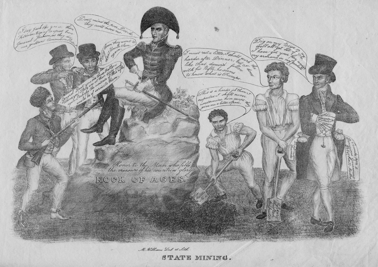 Statens minedrift, c.1828 af American School