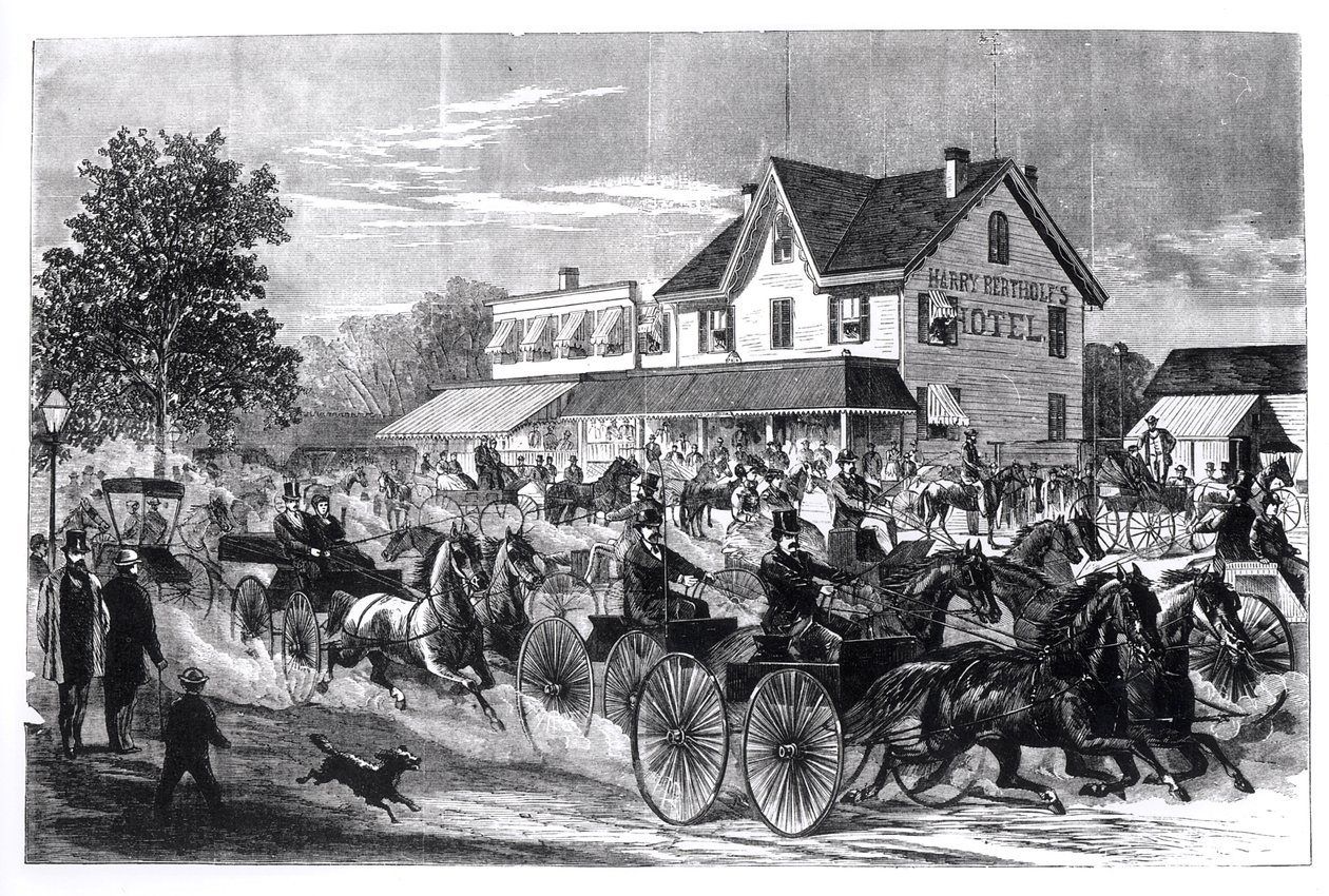 Gadescene i New York, illustration fra New York i det nittende århundrede af American School