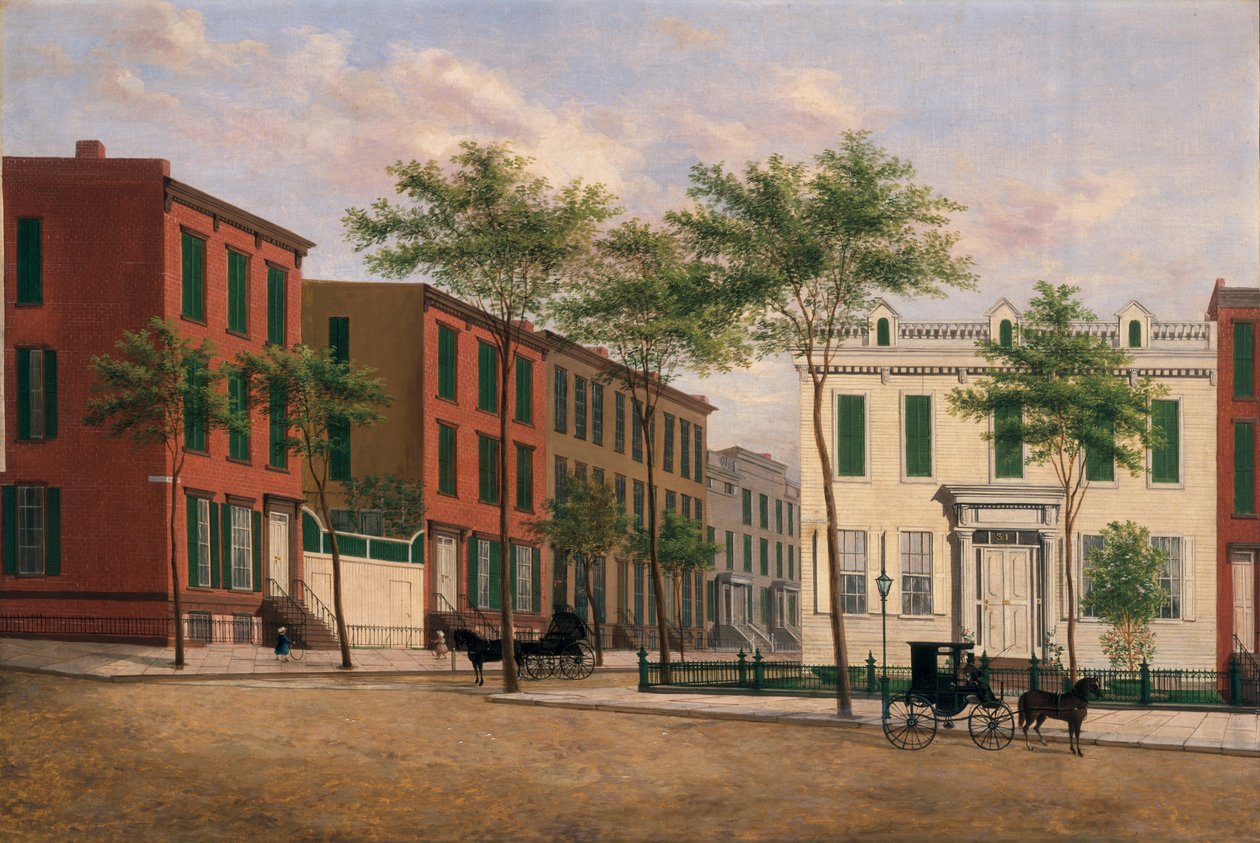 Street i Brooklyn, 1880-90 af American School