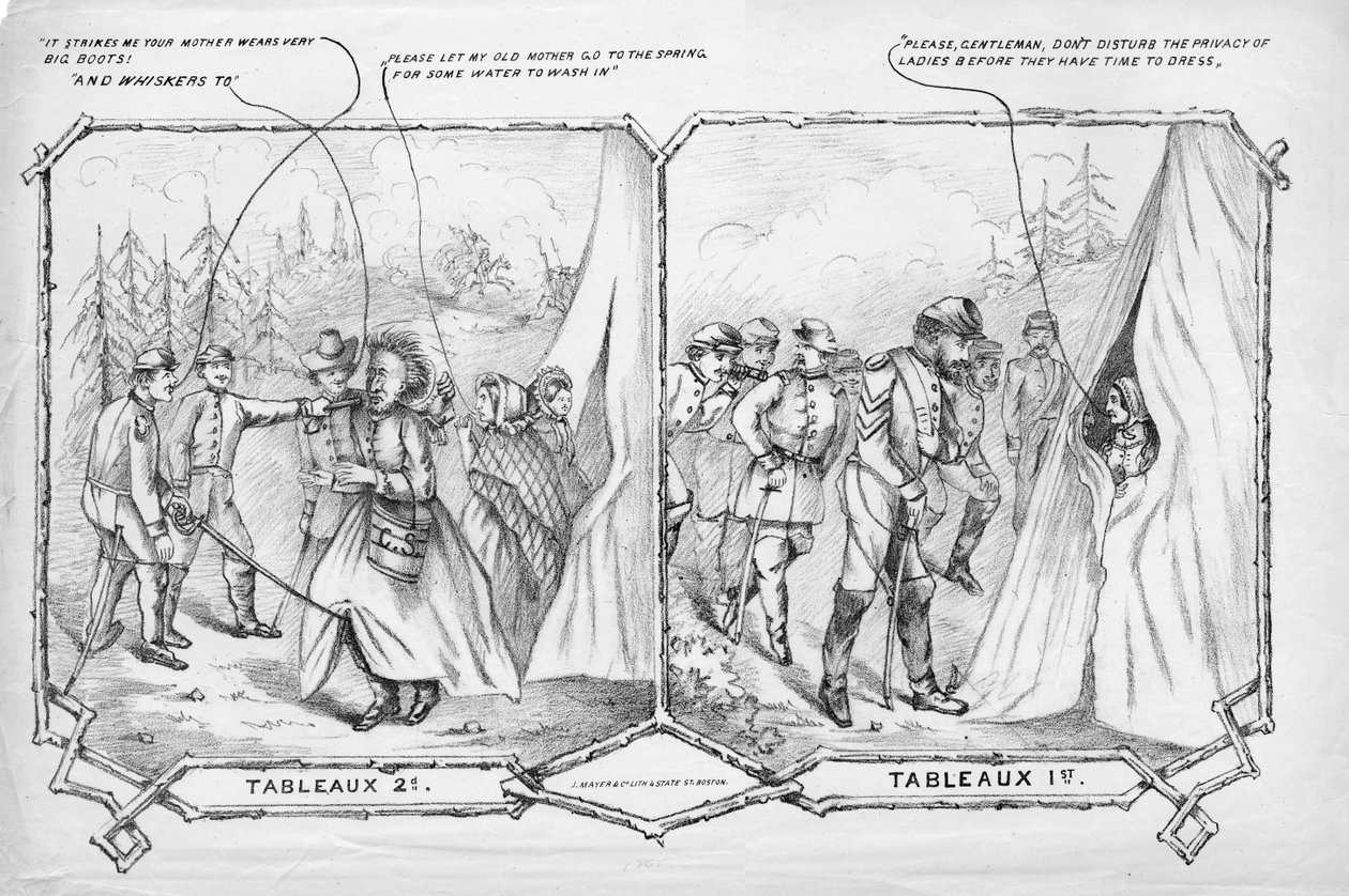 Tableaux 2nd, Tableaux 1st, udgivet af J. Mayer & Co. Lith., Boston, ca. 1865 af American School