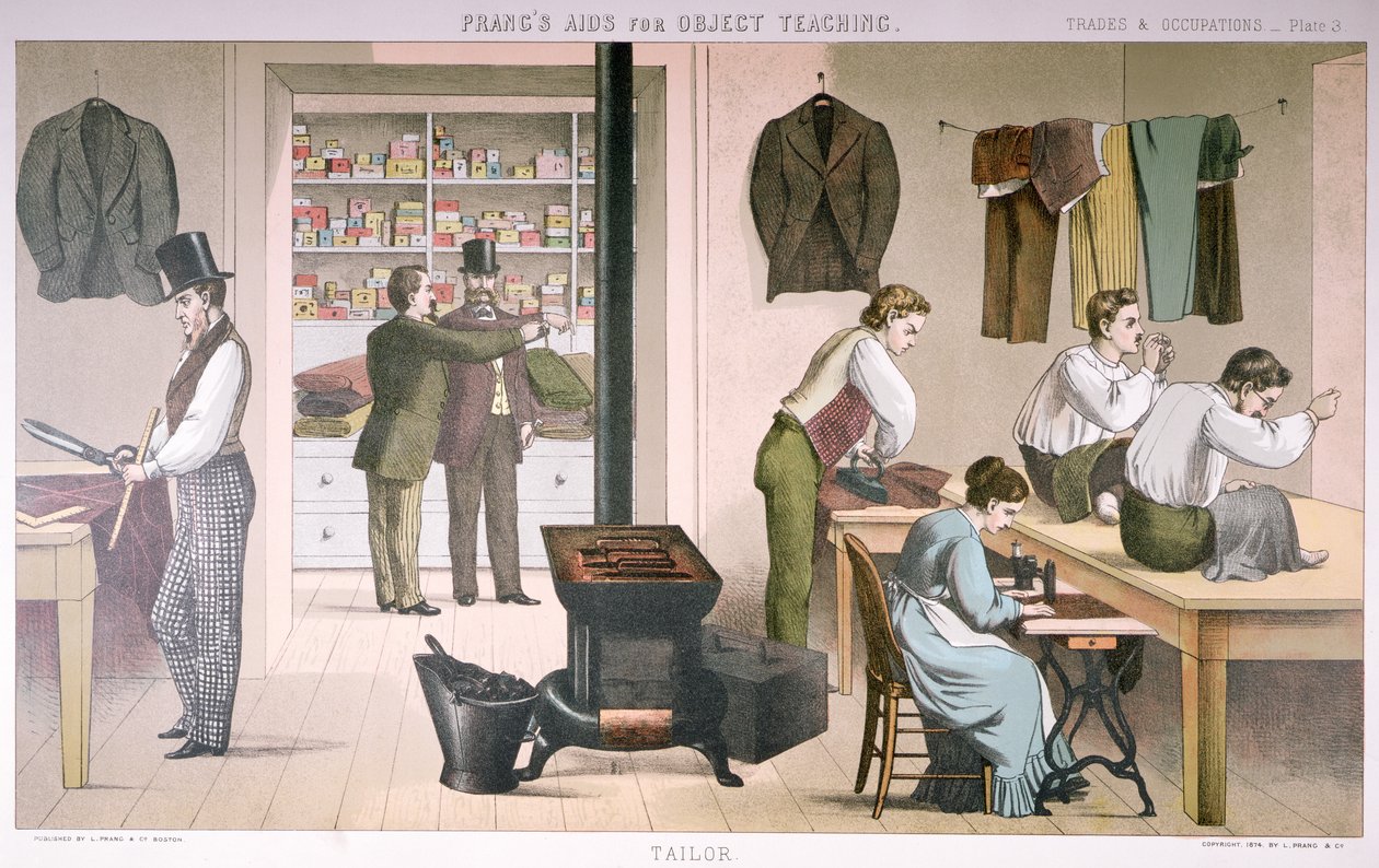 Skrædder, tallerken fra Prangs Aids for Object Teaching, 1874 af American School