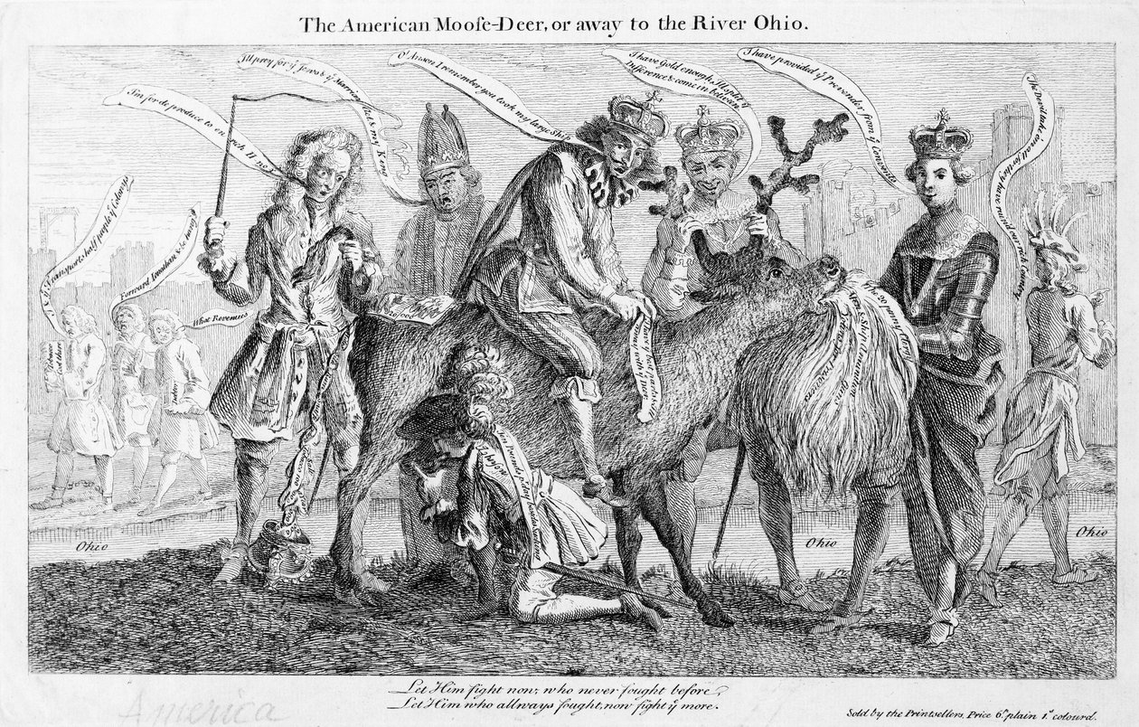 American-Moose Deer eller, væk til floden Ohio af American School