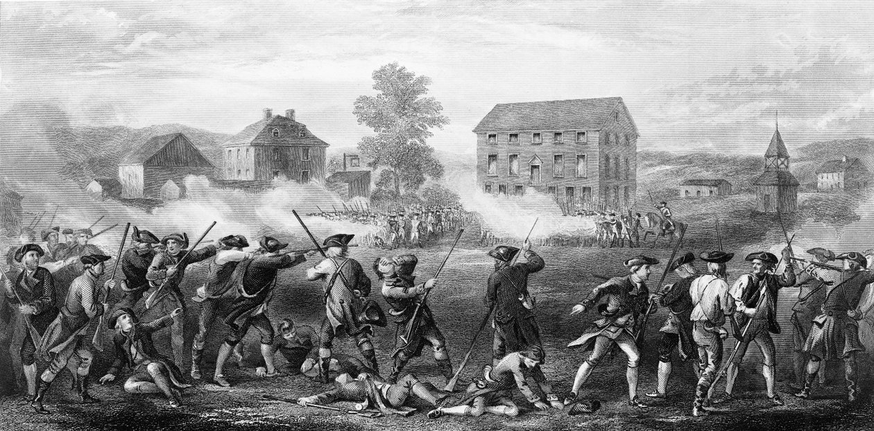 Slaget ved Lexington den 19. april 1775 af American School
