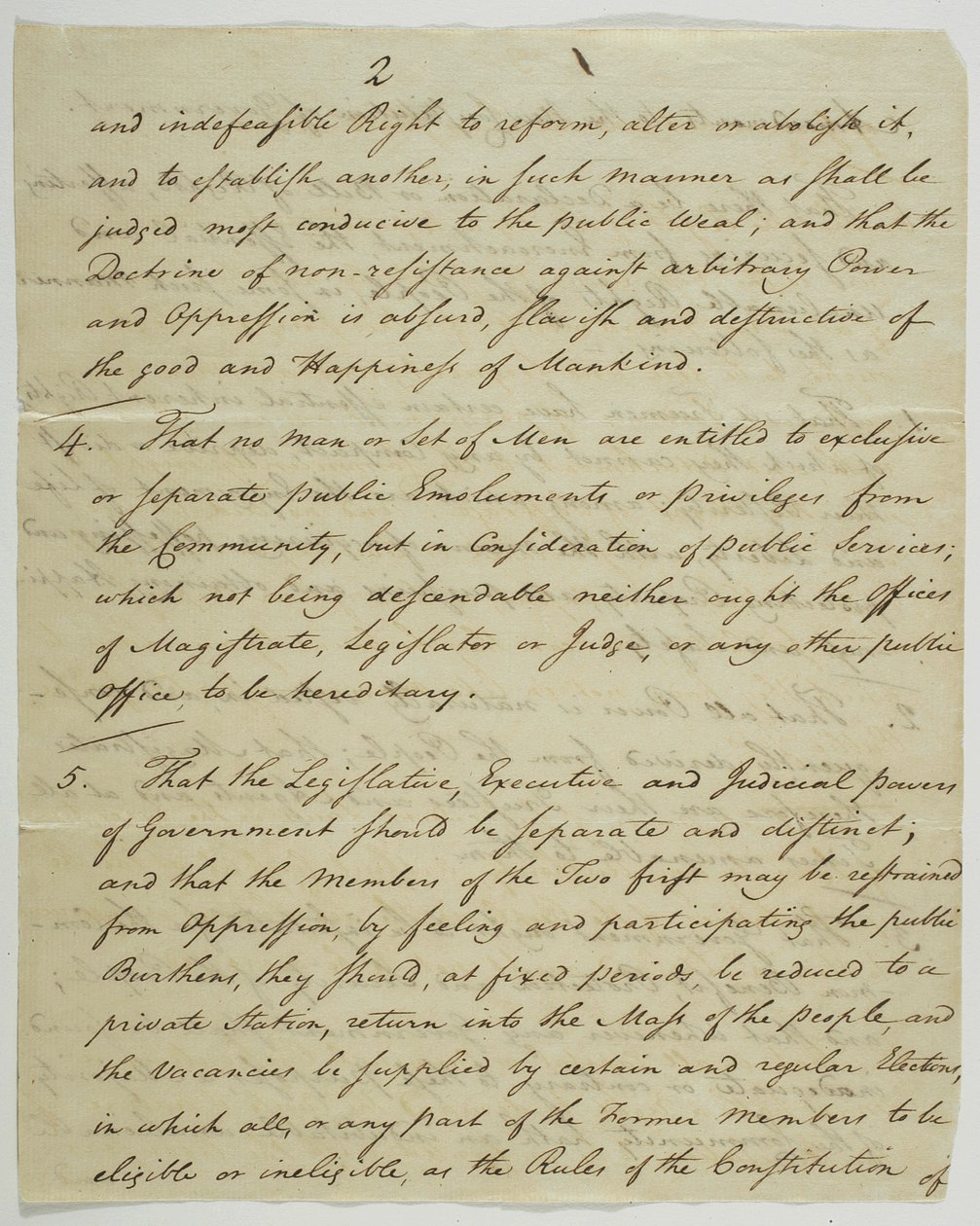 Bill of Rights, kopi underskrevet i Federal Hall, 1789 (blæk på papir) af American School