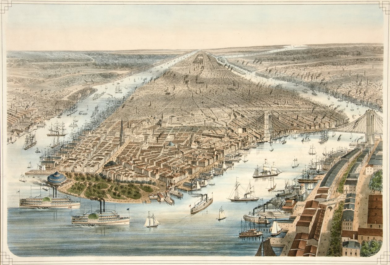 The City of New York, pub. 1876 af American School