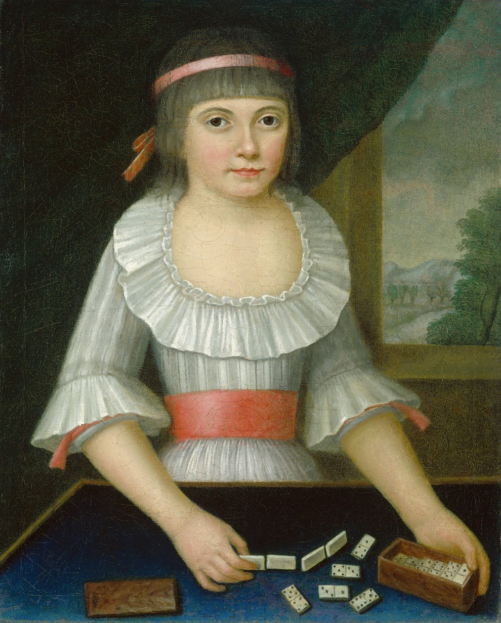 Domino-pigen, ca. 1790 af American School