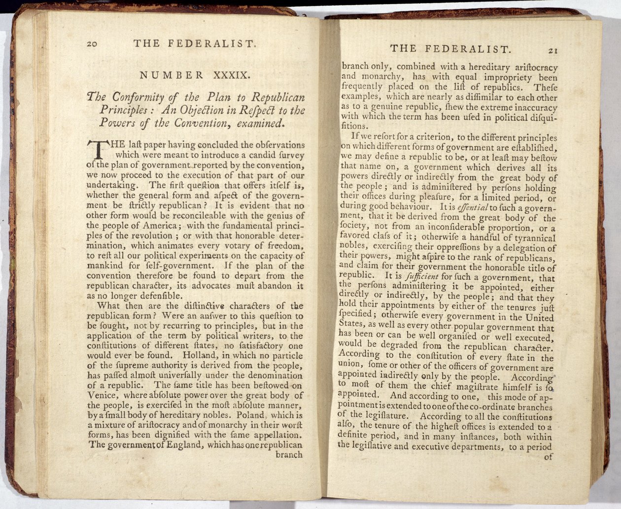 The Federalist, udgivet i 1788 (tryk) af American School