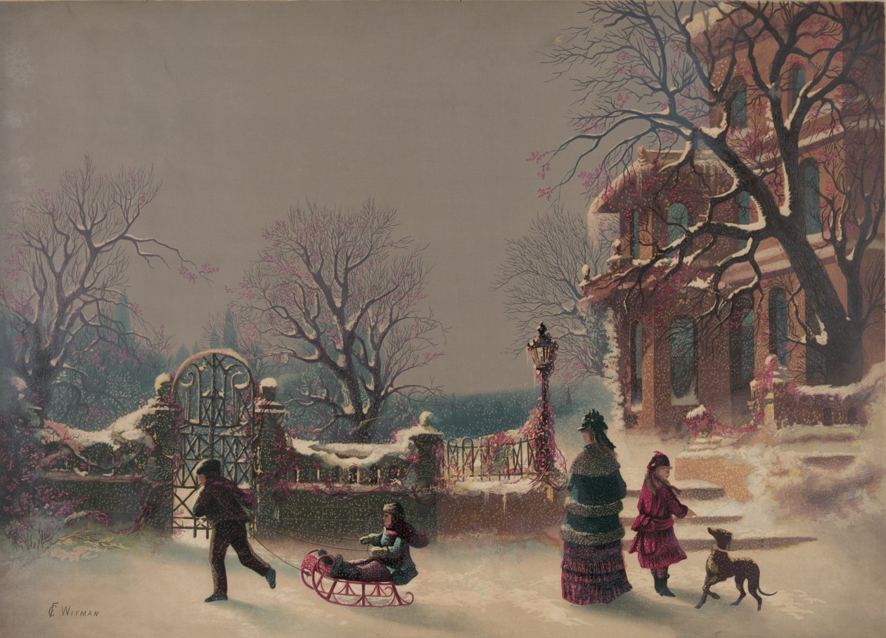 Den første sne, 1877 (tryk) af American School