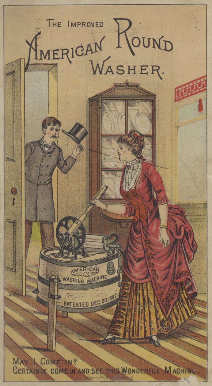 Den forbedrede amerikanske runde skive (chromolitho) af American School
