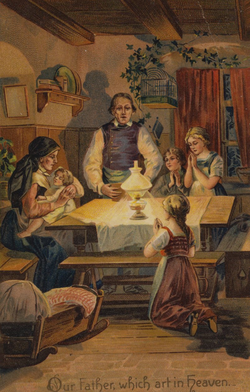 Fadervor, Fadervor, du som er i himlen (chromolitho) af American School