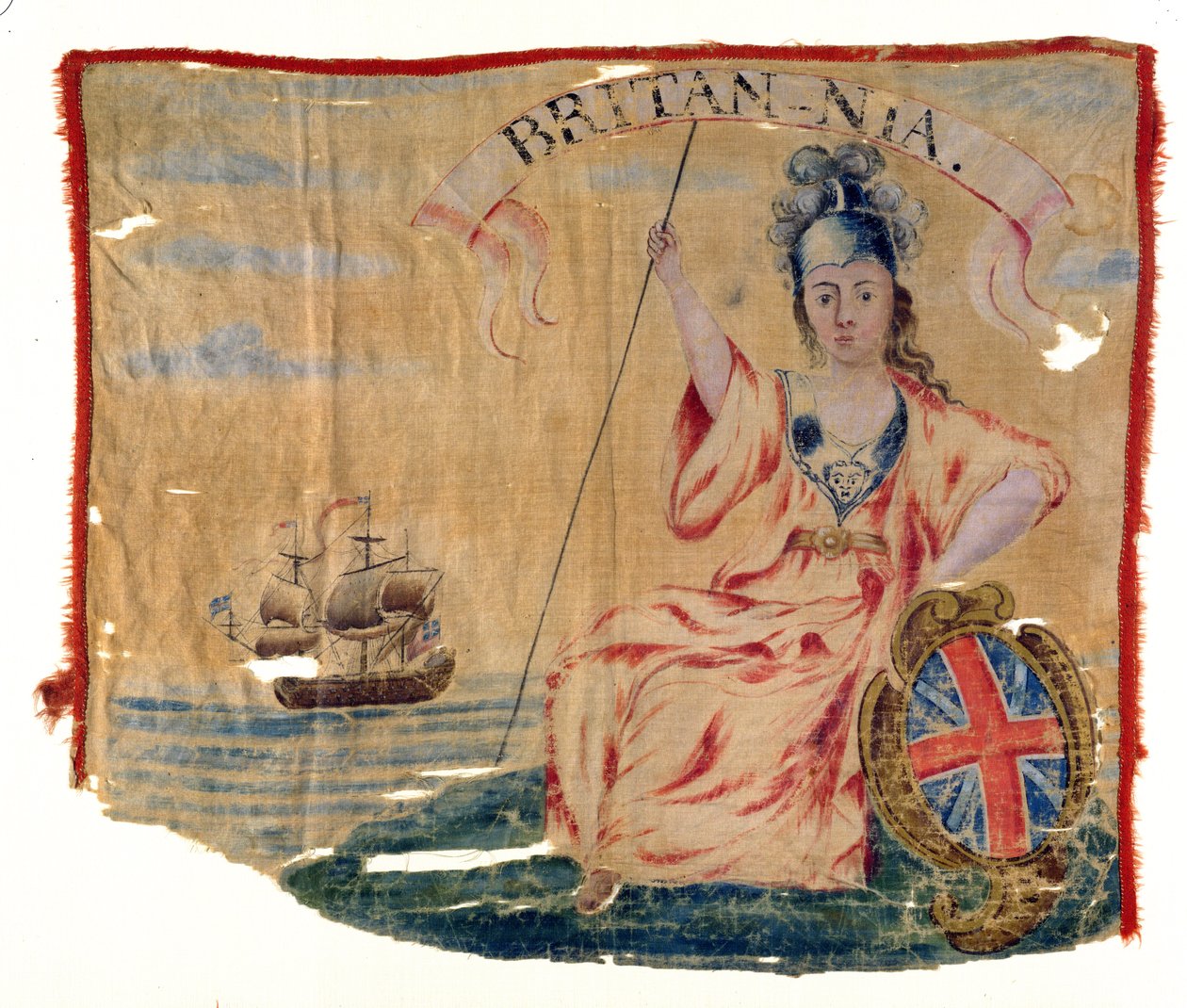 Louisbourg Britannia Flag, 1745 (bomuld) af American School