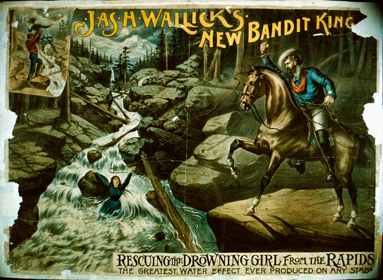 The New Bandit King redder en pige fra strømfaldene, 1880