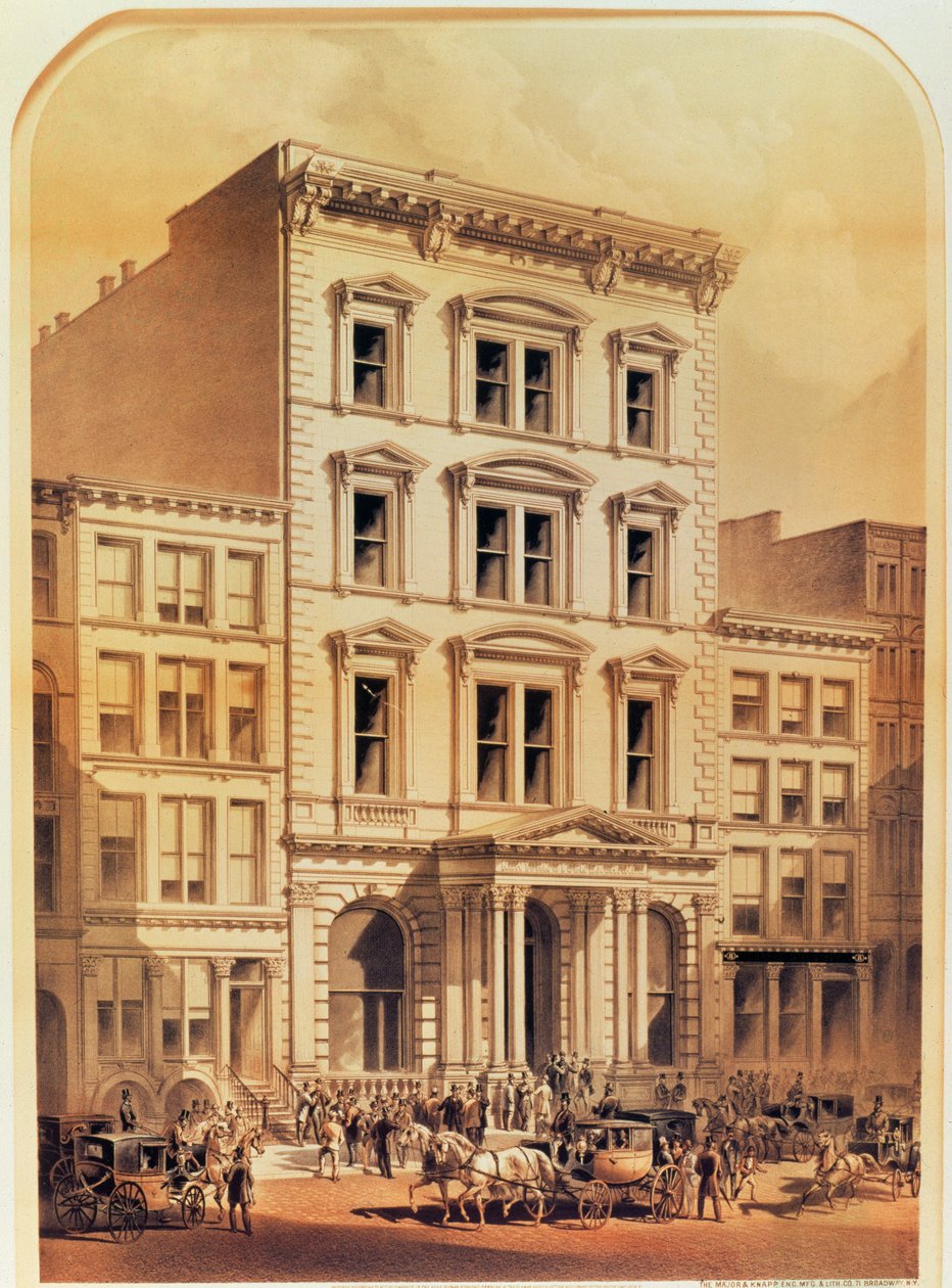 New York Stock Exchange, indgraveret af The Major and Knapp Co., pub. af Edmond Parsloe, New York, 1870 af American School
