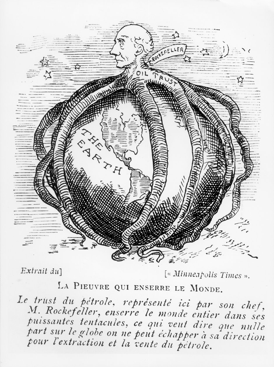 The Octopus Who Strangles the World, tegnefilm fra The Minneapolis Times, gengivet i Lectures Pour Tous, 1902-03 af American School